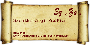Szentkirályi Zsófia névjegykártya